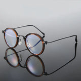 Reading Glasses Men High Quality Round Alloy Magnifying Glasses Eye Prescription 0 To +4 Clear Lens Anti Blue Light Glasses New