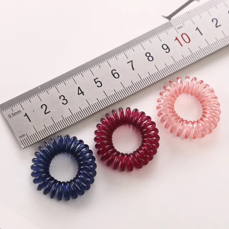 10Pcs/Lot Elastic Hair Bands Women Small Transparent Hair Ties Gum for Women Ponytail Holder Hairs Ropes Girl Hair Accessories