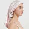 Luxury Comfortable Solid100% Real Silk Long Nightcap Hair Care Perm Beauty Sleeping Hat