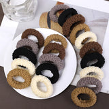 High Elastic Thicken Hair Rope Towel Pleated Scrunchie High Ponytail Holders Rubber Band Elastic Women Hair Ring Hair Accessory