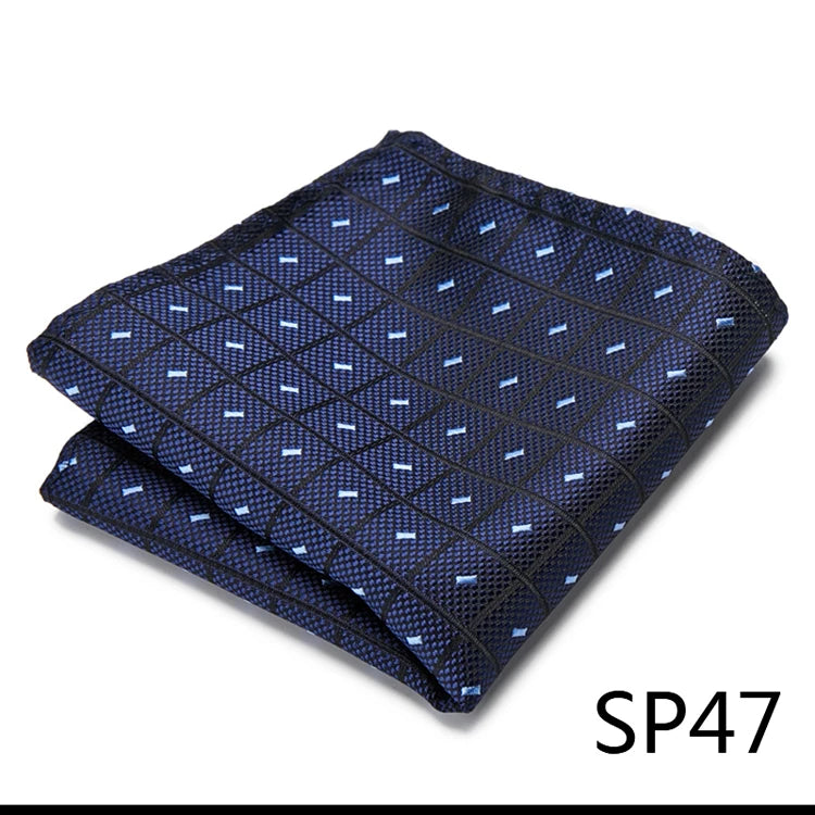 High Grade 2023 New Style Hot sale Silk Handkerchief Black Suit Accessories Solid Men Abraham Lincoln's birthday Pocket Square