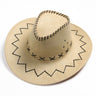 New Kids Western Cowboy Hat Curved Brim Outdoor Toddler Sun Hat Children Birthday Gifts Vacation Cap Party Cosplay Hat