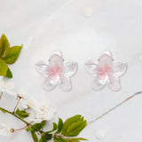 Gradient Frangipani Hair Clip 1PC Plumeria Hairpin Ins Style Ponytail Holder Barrette Sweet Shark Claws Party Hair Accessories