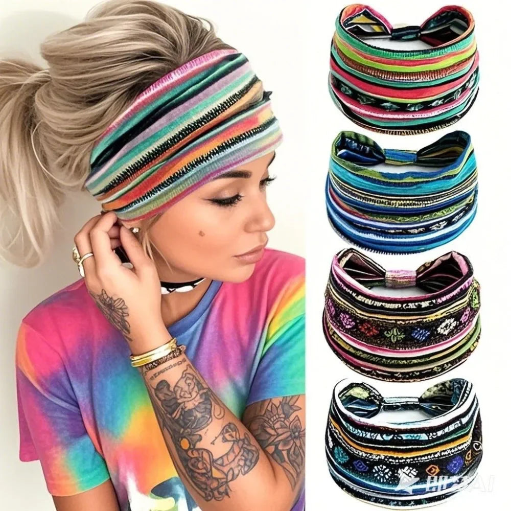 Fashion Yoga Hair Bands Headbands for Women Extra Large Turban Workout Headband  Boho Twisted Thick Hair Accessories