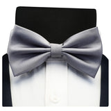 GUSLESON Silk Solid Pre-tied Bow Tie for Men Purple Black Yellow Double Fold Bow ties Waterproof Wedding Business Bowtie