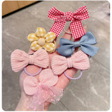 10pcs Hair Accessories Girls Scrunchies Aesthetic Lacos De Cabelo Infantil Bands Kids Headbands Bandes Bandeaux Elastiquec Cute