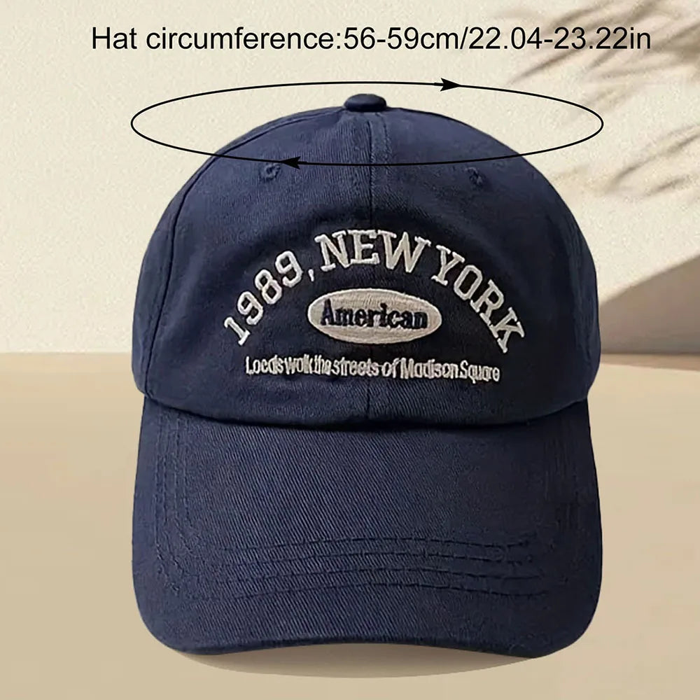 One Retro Embroidered Adjustable Baseball Cap, Casual Sun Hat for Men and Women, Perfect for Super Bowl Sunday Party