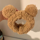 Wide Hairband Headpiece Cute Bear Ears Plush Face Wash Make-up Hair Band Wide Edge Hair Band Headdress
