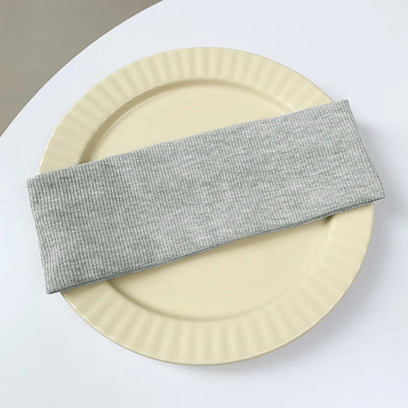 5PCS Solid Color Elastic Hairband Running Fitness Sport Headband Yoga Sweat-absorbing Headband Fashion Headband Hair Accessories