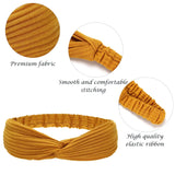 Headbands For Women Girls Top Knot Stretchy Headband Boho Twisted Criss Cross Hair Bands Knitted Cotton Turban Hair Accessories