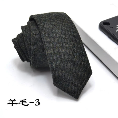 New Style Wool Viscose Tie 6cm Ties Fluffy Solid Color Corbata Slim Striped Necktie Cravat Clothing Accessories Warm Dot Ties