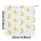 Random 5pcs Muslin 6 Layers Cotton Soft Baby Towels Baby Face Towel Handkerchief Bathing Feeding Face Washcloth Wipe Burp Cloth
