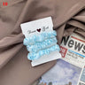 3Pcs/Set Silky Hair Scrunchies Ponytail Holders Elastics Hair Ties For Women Silk Satin Solid Color Hair Rope Hair Accessories