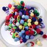 20pcs Kids Elastic Hair Bands Girls Plush Ball Rubber Band For Children Sweets Scrunchie Hair Ties Clip Baby Hair Accessories