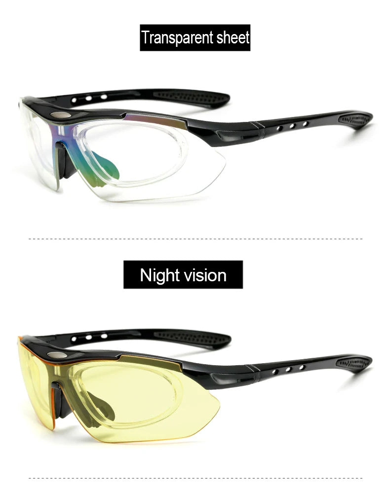Cycling Glasses For Men's Women Men Outdoor Sports Bicycle Sunglasses MTB Road Goggles Eyewear 5 Lens Bike Equipment Driving