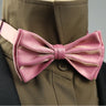 4 Styles Solid Color Black White Wine Bow Ties New Ribbon Gilded Butterfly Double Layered Wedding Party Bowknot Tuxedo Cravat