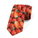 Fashion printed tie casual novel interesting strawberry peach fruit tie wedding party Halloween shirt and gift tie are neutral