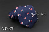 Cute Cartoon Pattern Animal Floral Printed Tie For Men Narrow Slim NeckTie Wedding Red Navy Party Ties Cravat Accessories Gifts