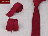 Men's Suits Knit Tie Plain Necktie For Wedding Party Tuxedo Casual Dots Woven Skinny Gravatas Cravats Accessories 25colors