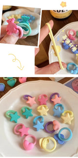 10pc Kids Girls Elastic Hair Bands Baby Hair Tie Rope Strap Rubber Bands Elastics Girls Tie Braids Hair Accessories