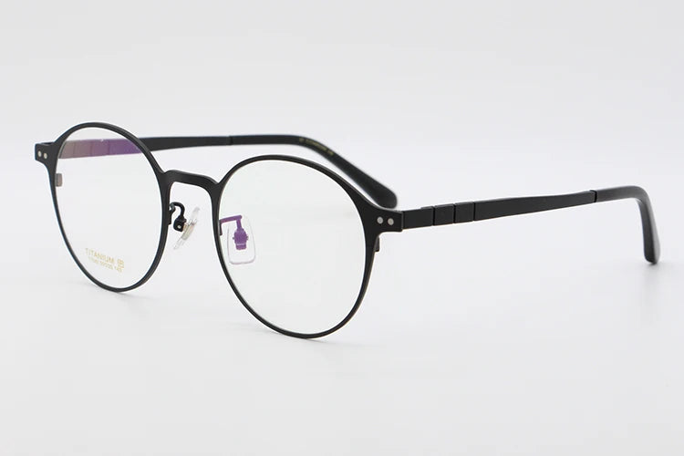 Pure Titanium Glasses Frame for Men Retro Round Prescription Eyeglasses Frames Women 2022 Vintage Myopia Optical Male Eyewear