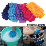 Car Wash Microfiber Chenille Gloves Thick Coral Fleece 5 Colors Random DIY Carwash Household Car Washing Cleaning Anti Scratch