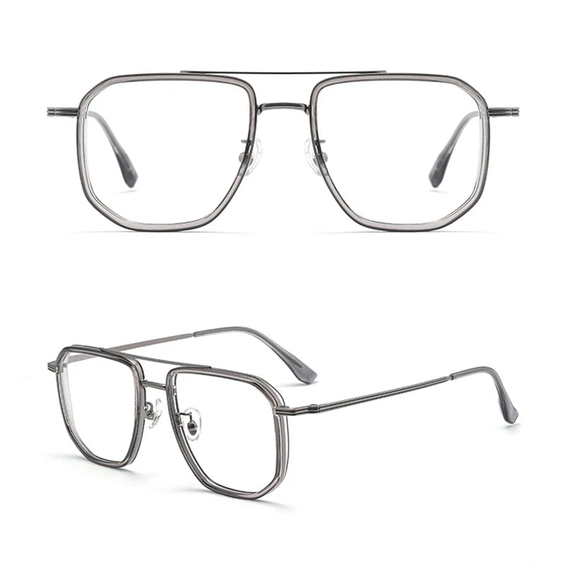 Vintage Titanium Eyeglasses Frame Men Square Myopia Prescription Glasses Women Retro Optical Luxury Brand Glasses Frame Eyewear