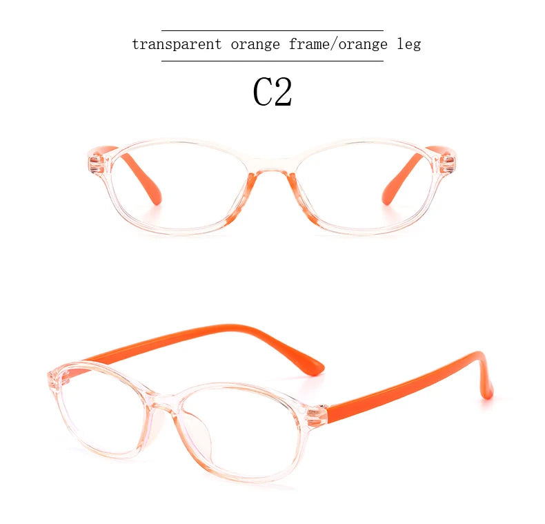 Blue Light Blocking Glasses for Kids Computer Glasses Silicone Frame Clear Lens Girl Boy Video Gaming Children Safety Eyewear