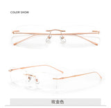 Ultra-light Pure Titanium New Rimless Glasses Frame Anti-blue Light Optical Frames Customize Prescription Eyeglasses for Men