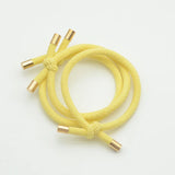 10PCS 5mm Knotted Twilled Elastic Hair Bands Golden Ends Hair Ties for fashion girls elasticity ponytail holders hair scrunches