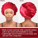 Newly Satin Night Hair Cap Women's Solid Sleeping Hat Sleep Care Bonnet Nightcap for Women Unisex Cap