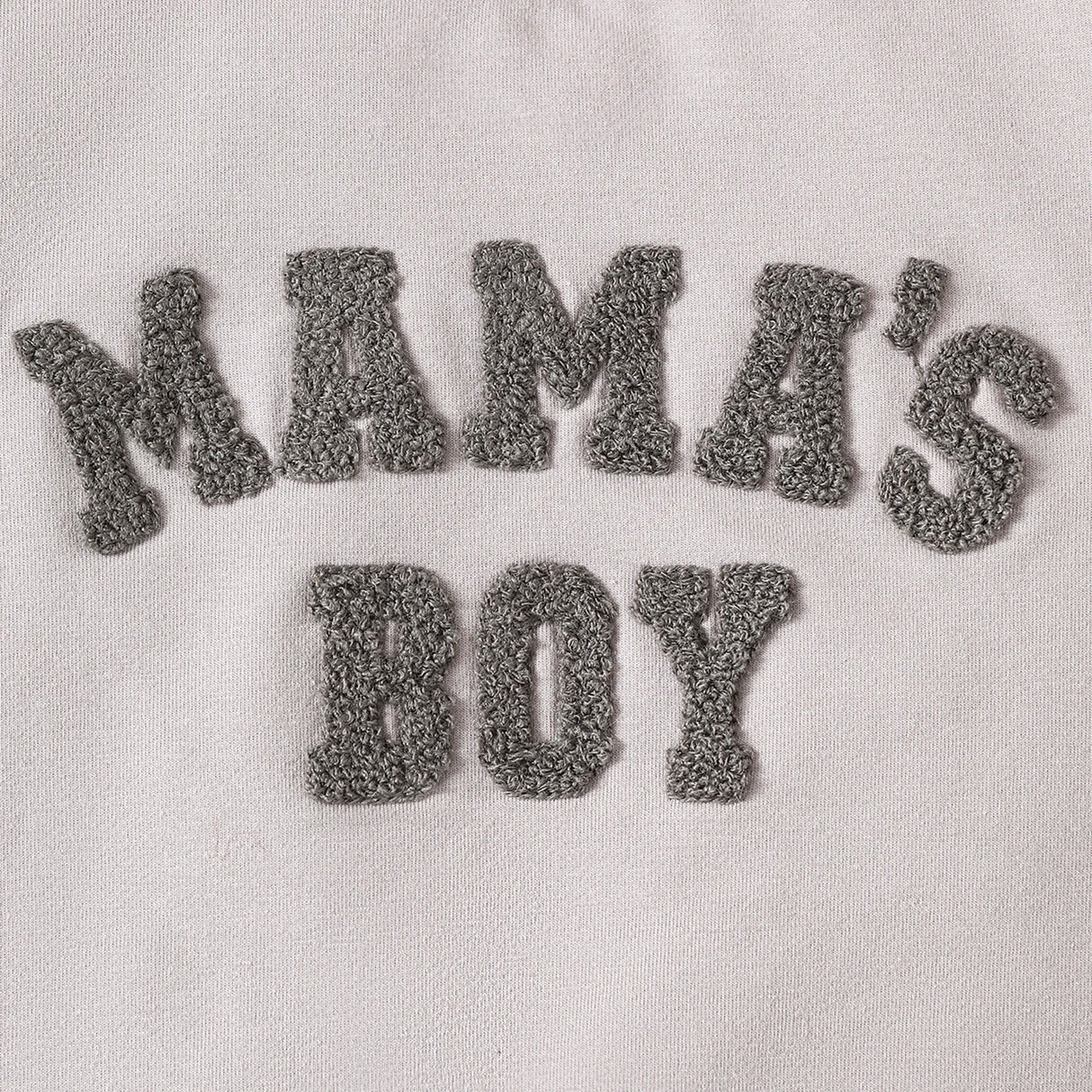 Autumn & Winter Newborn Baby ‘MAMA'S BOY’ Letter Embroidered Long Sleeved Pants Two-Piece Set