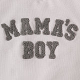 Autumn & Winter Newborn Baby ‘MAMA'S BOY’ Letter Embroidered Long Sleeved Pants Two-Piece Set