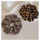 Leopard Print Scrunchies Hair Tie Hairs Rope High Elasticity Elastic Hairs Band Ponytail Holder Elegant Women Hair Accessories