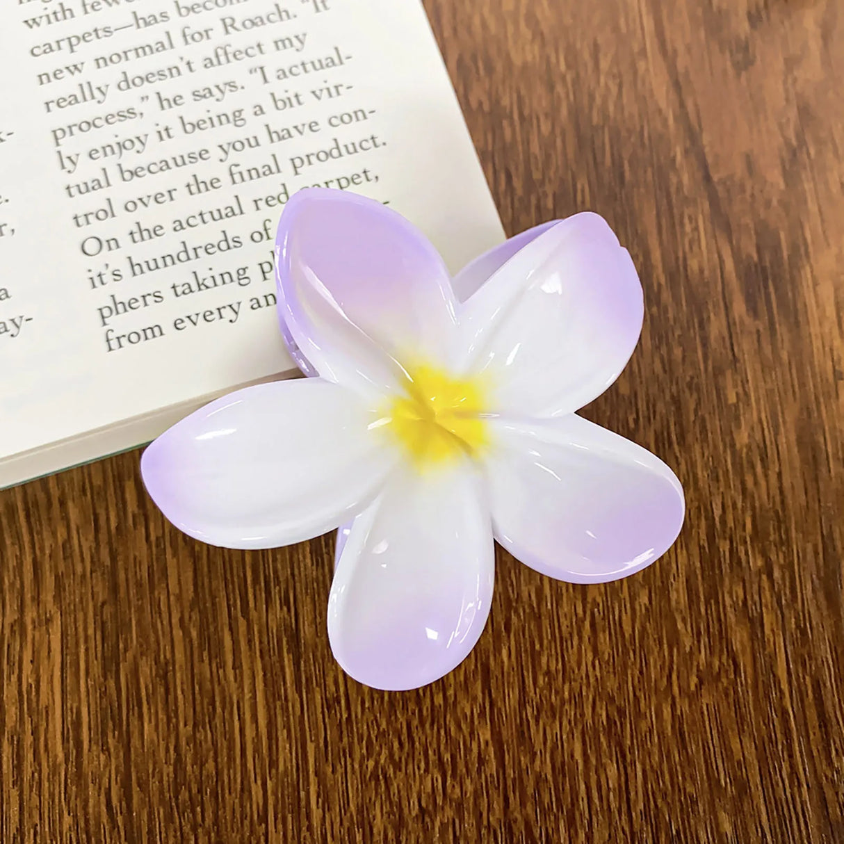 3 Inch Gradient Flower Hair Claw For Women Elegant Resin Floral Hair Clip Fresh Sweety Flower Gripper Girls Hair Accessories