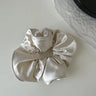 Korean Woman Large Elegant Satin Elastics Hair Band Solid Color Scrunchies Hair Ties Ladies Ponytail Hold Girls Hair Accessories