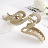 13cm Acrylic Hair Clips For Women Hairpin Matte Wave Hair Claw Clip Ponytail Hair Accessories Girls Headwear Barrettes 4 Colors