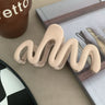 2023 New Trendy Curve Matt Hair Claw Clip Large Shark Crab Hair Clips Women Hair Accessories INS Female Back of Head Hairpin