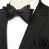 EASTEPIC Striped Bow Tie for Men Hanky Set Plaid Accessory Paisley Neckwear Floral Design Polka Dot Pure Black Evening Party