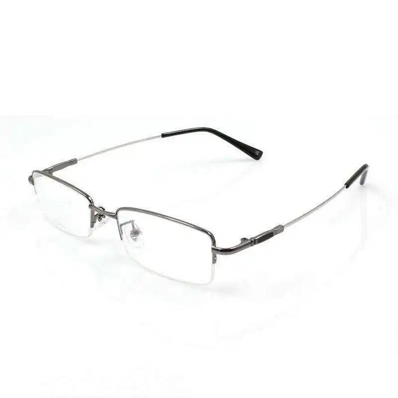 Titanium Metal Alloy flexible Half-rim optical eye glasses frames spectacle frame points prescription eyeglasses oculos de grau