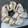 100% Mulberry Silk Hair Scrunchies Elastic Rubber Band Hair Ties Big Large Gum Ropes Ponytail Holders for Women Girls 19 Momme