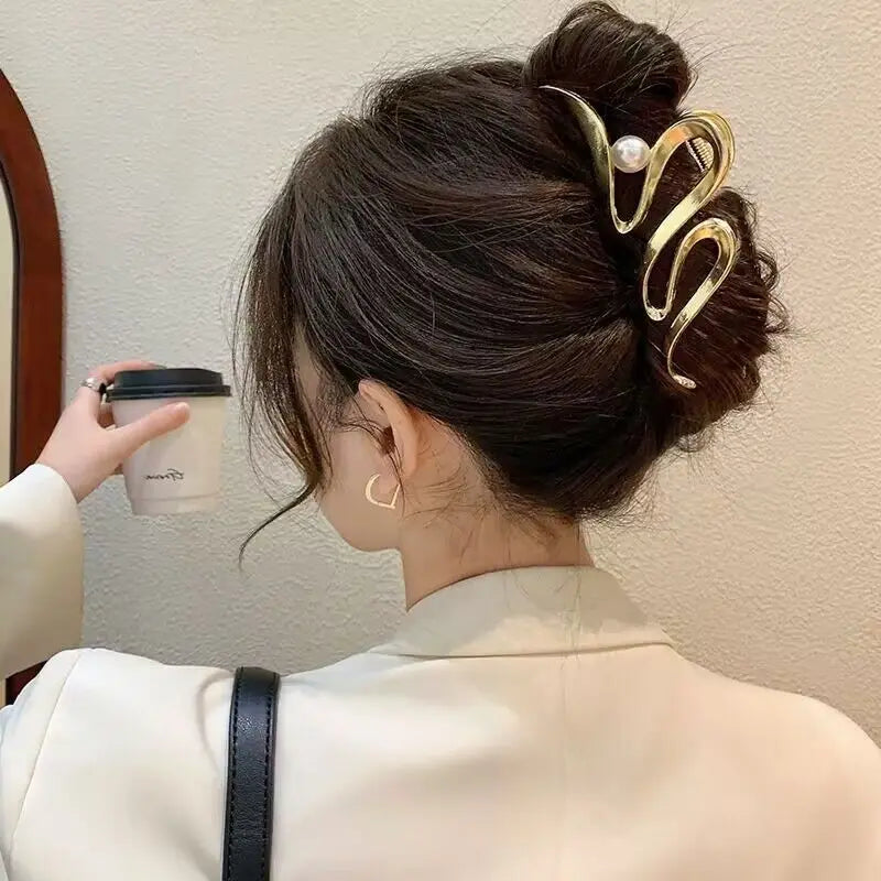 2023 New Fashion Metal Geometric Hair Claw Clip Trendy Hair Clips Hair Clamps Hairpins Party Hair Accessories For Women Headwear