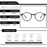 Ultralight Fashion Retro Round Glasses Frames Women TR90 Titanium Optical Prescription Men's Eyeglasses Frame H3050