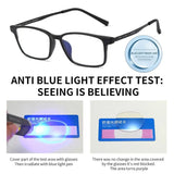 Blue Light Blocking Reading Glasses Men Women Ultralight TR90 Titanium Alloy Optical Frame Eyeglasses Square Eyewear