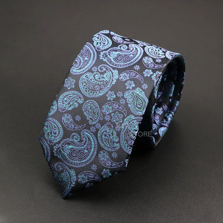 New Design Wedding Men Tie Grey Brown Green Paisley Flower Neckties Men Business Dropshipping Groom Collar Accessories Gift