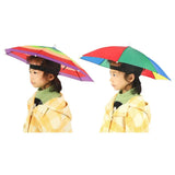 Children Rain Umbrella Hat Portable Foldable Outdoor Headwear Shade Head Hats Cap Beach Sun Camping Kids Waterproof Fishing K5F9