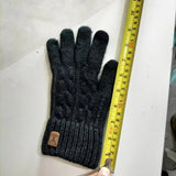 2023 new men's warm gloves winter touch screen plus fleece gloves cold warm wool knitted gloves
