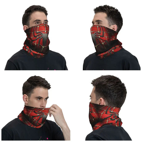 Spider-Chest Bandana Neck Gaiter Windproof Face Scarf Cover Women Men Animal Headwear Tube Balaclava