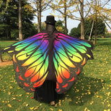 Fashion Butterfly Wing Polyester Beach Towel Cape Scarf Women Christmas Halloween Gift Summer Printed Towel Fashion Lady Clothes