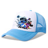 Astro Bot Kids Vintage Mesh Baseball Cap Adult Sun Hat Adjustable Breathable Sun Caps Summer Parents-child Hats Birthday Gifts